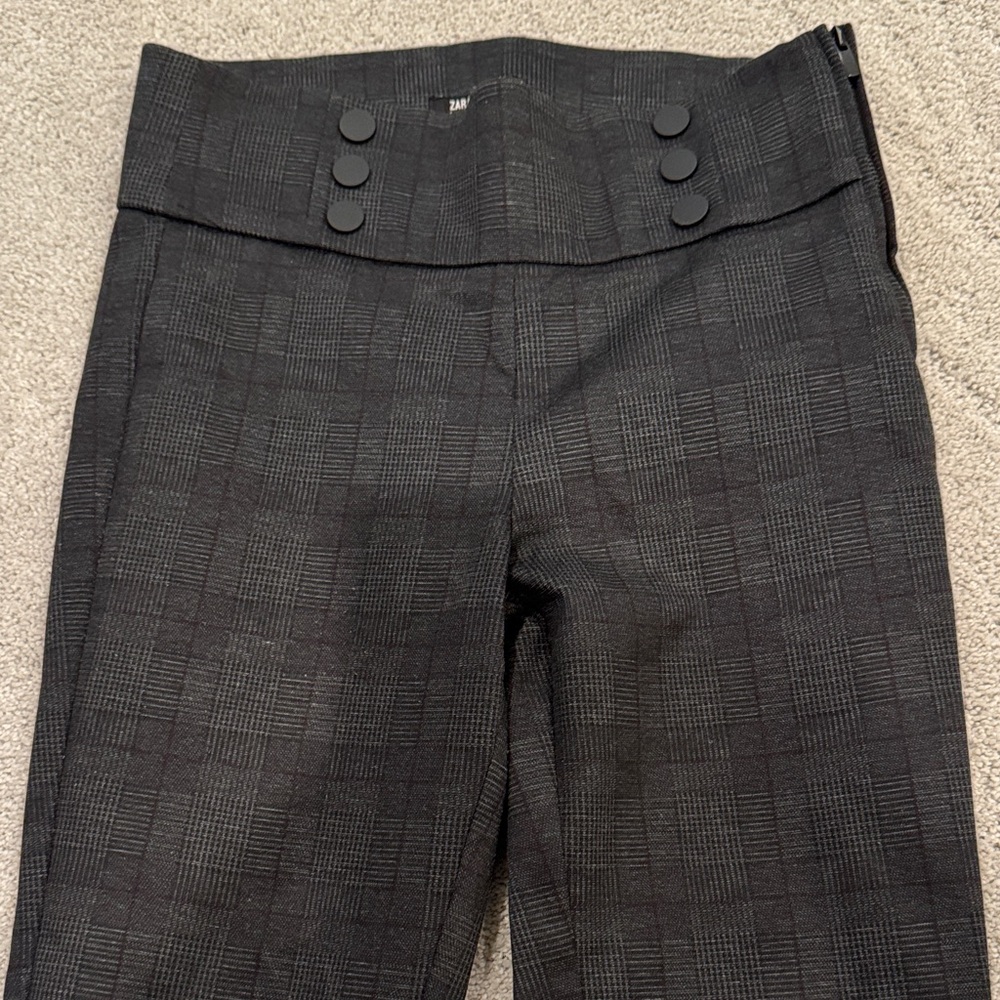 Zara Black Plaid Leggings